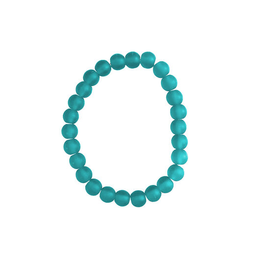 Teal recycled glass bracelet